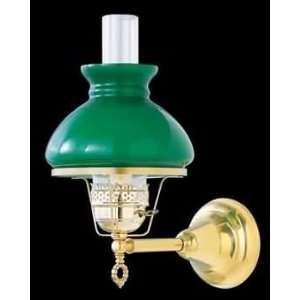  Wall Lamps Brass , Wall Light w/Green shade
