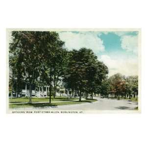   Allen View of Officers Row Giclee Poster Print, 32x24
