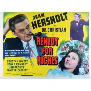 Remedy for Riches Movie Poster (11 x 14 Inches   28cm x 36cm) (1940 