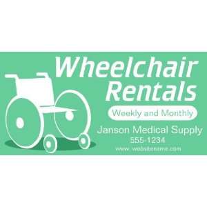  3x6 Vinyl Banner   Wheelchair Rentals 