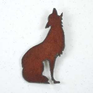  Howling Coyote or Wolf Magnet in Southwestern Rustic Metal 