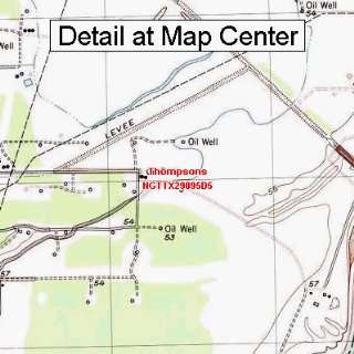  USGS Topographic Quadrangle Map   Thompsons, Texas (Folded 