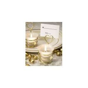  Heart Design Candle Favors/Place Card Holders