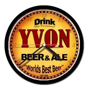  YVON beer and ale cerveza wall clock 