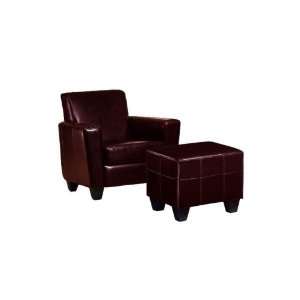  Leather Geneva Chair And Ottoman Set