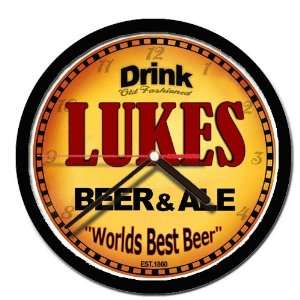  LUKES beer and ale cerveza wall clock 