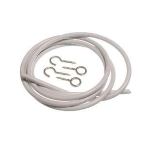  CURTAIN NET EXPANDING WIRE WHITE 1 METRE ( 1M ) WITH 2 