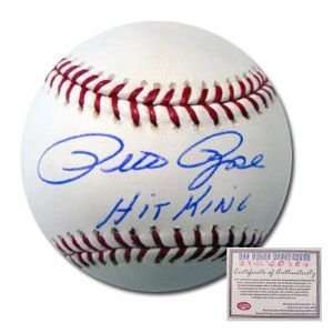 Pete Rose Cincinnati Reds Hand Signed Rawlings MLB Baseball with Hit 