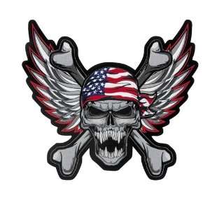  Lethal Threat Decal WING USA SKULL PATCH 12X14 3PK LT30030 