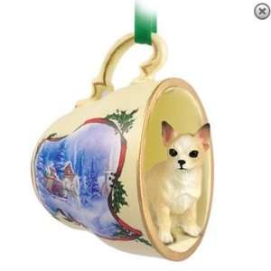  Christmas Tree Ornament   Chihuahua in Teacup Ornament 