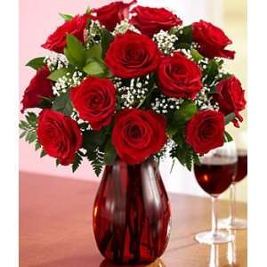 One Dozen Long Stemmed Red Roses  Grocery & Gourmet Food