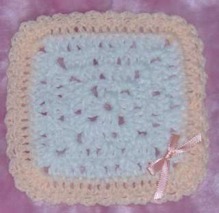 Hand Crochet Doll Blanket for Small OOAK Polymer Babies #2126  