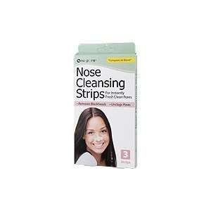 Packs) Nu Pore cleansing nose strips cleans unclogs pores 3 count 