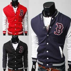 Mens Stylish Button Coat Baseball jacket el B  