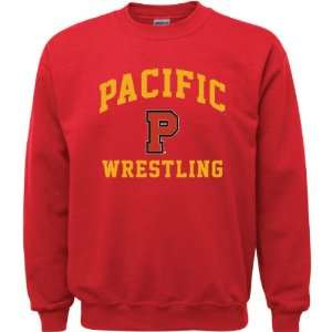  Pacific Boxers Red Youth Wrestling Arch Crewneck 