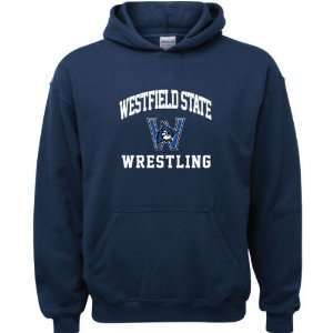  Westfield State Owls Navy Youth Wrestling Arch Hooded 