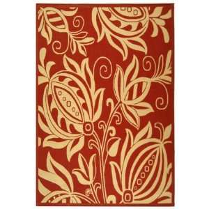  Safavieh Courtyard CY2961 3707 RED / NATURAL 5 3 X 5 3 