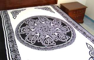 Celtic Knot Mandala 100% Cotton Tapestry Decorative Wall Hanging 