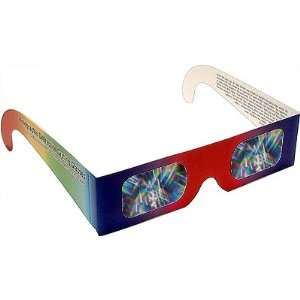 10 3D Fireworks Glasses in Rainbow Frames Diffraction Grating Lenses w 