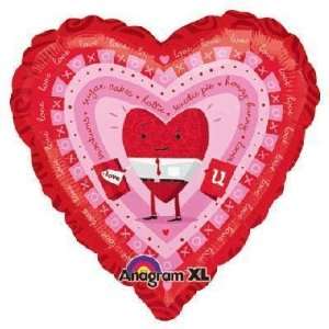    Valentines Balloons   18 Love You Guy Hugs & Kiss Toys & Games