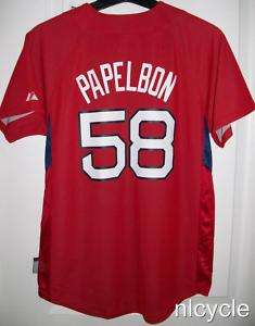 PAPELBON #58 RED SOX MLB Authentic MAJESTIC JERSEY KIDS  