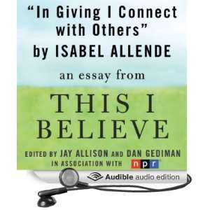   This I Believe Essay (Audible Audio Edition) Isabel Allende Books