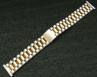 NOS 20mm Gold tone & Stainless Vintage Watch Band  