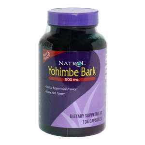  Natrol Yohimbe, 500 mg, 135 Capsules (Pack of 3) Health 