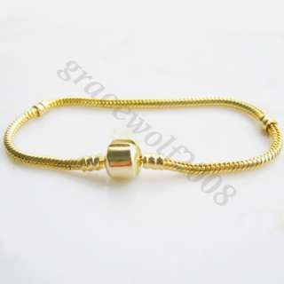 10Pcs Plain Charms Bracelet For European beads 19cm #NK  