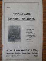 1922 Sainsbury Grinding Machine Tool Catalog Vintage  