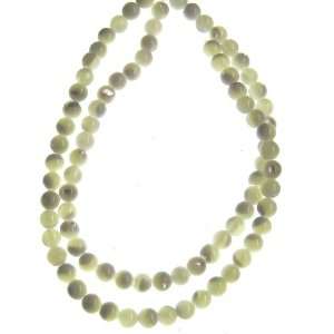  Bead Collection 40550 Shell White Round Beads, 7 Inch 