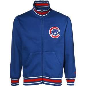  Chicago Cubs Majestic Clutch Hitter Full Zip Track Jacket 