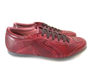 Salvatore Ferragamo Mille Mens Red Shoes Rubino Lamb 11 EU 44 Made in 