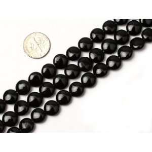  10mm coin gemstone black Agate beads strand 15 Jewelry 