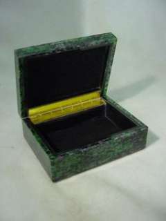 BUTW Hand carved Ruby in Zoisite gemstone jewelry stash ring box 