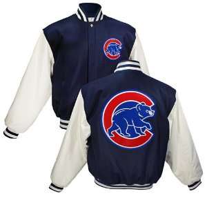  Chicago Cubs Navy Wool/Leather Jacket