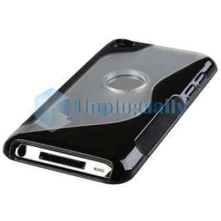 BLACK Soft Silicone Gel Case Skin Cover For Apple iPod TOUCH 4 8GB 
