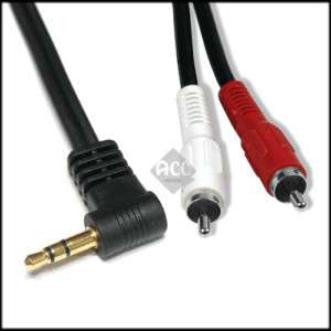 Right angle 1/8 to RCA audio speaker amp cable 15FT  