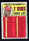 bob gibson 2nd series check list cardinals 1969 topps  $ 1 