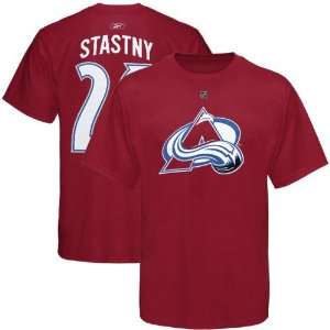   Reebok Colorado Avalanche #26 Paul Stastny Burgundy Net Number T shirt