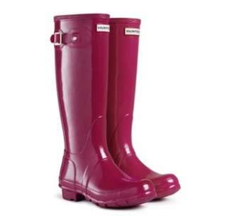 Hunter Original Gloss Boots Cranberry Women 9US/UK7 NIB  
