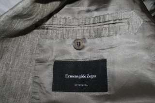 ERMENEGILDO ZEGNA Linen Suit Jacket COAT Sz 54 R XXL  