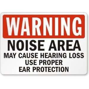  Warning Noise Area May Cause Hearing Loss Use Proper Ear 