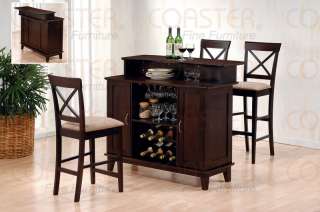 Foot Cappuccino Liquor Home Wine Bar w/ Cabinets  
