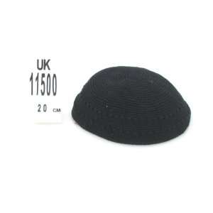  Knitted Kippah (Kippa, Yarmulke)   Black 19cm/7.5 