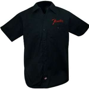  Fender® Bolt Work Shirt, Black, XL Musical Instruments