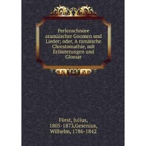    Julius, 1805 1873,Gesenius, Wilhelm, 1786 1842 FÃ¼rst Books