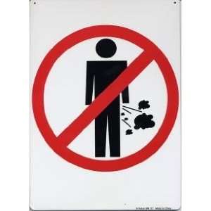  Metal Tin Sign No Farting Symbol 