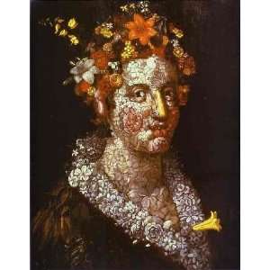   Inch, painting name Flora, By Arcimboldo Giuseppe 