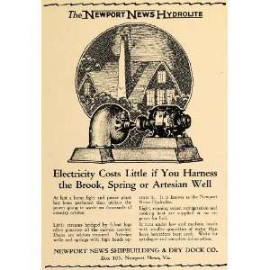  1925 Ad Newport News Shipbuilding Hydrolite Power Plant 